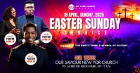 Black Maximalist Creative Easter Sunday Service  Facebook Ad template