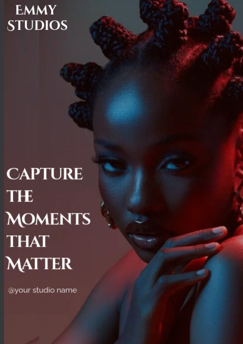 Black Maximalist Creative Photography flyer design A4 template