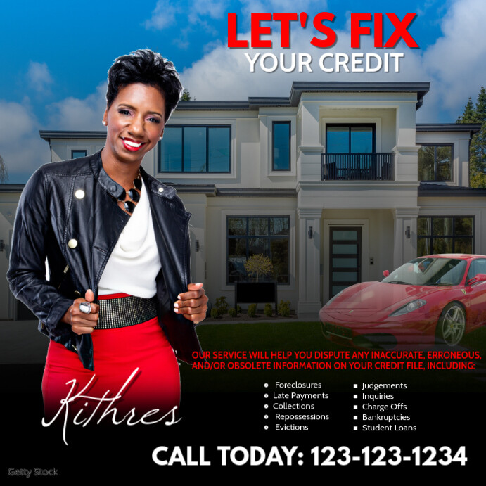 Copy of Black Maximalist Credit Repair Instagram Post | PosterMyWall