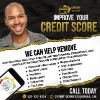 Black Maximalist Credit Score Instagram Post template