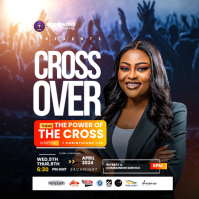 Black Maximalist Crossover Church Flyer  Instagram Post template