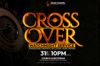 Black Maximalist Crossover Service Watchnight Banner 4' × 6' template