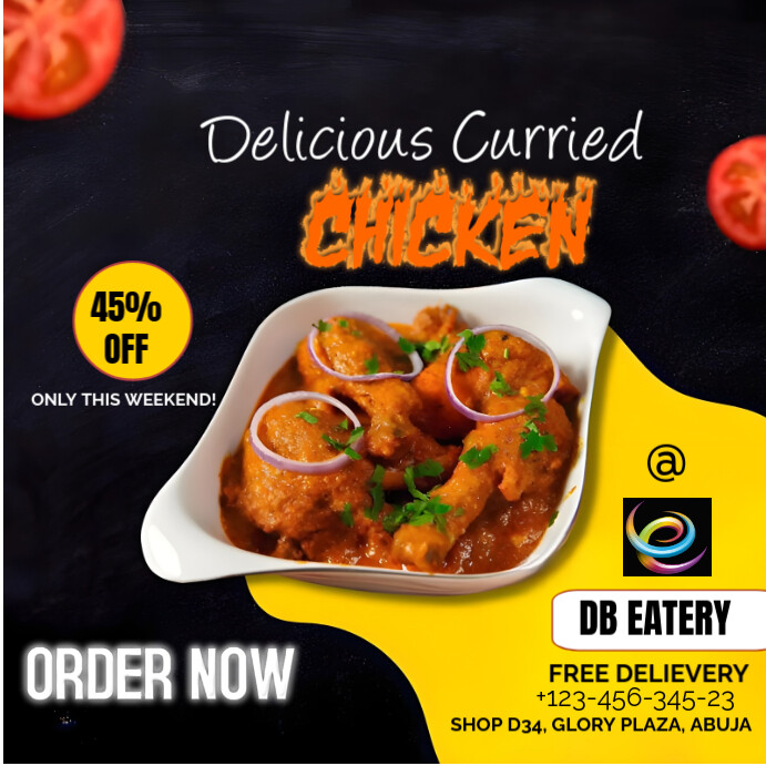Copy of Black Maximalist Curried Chicken Promo Instagram Post ...