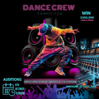 Black Maximalist Dance Competition Instagram Post template