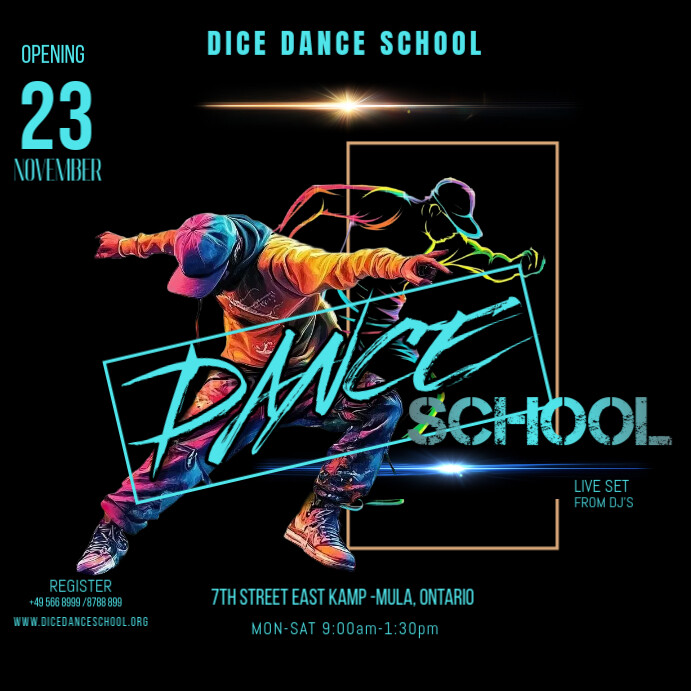 Black Maximalist Dance School Instagram Post Iphosti le-Instagram template
