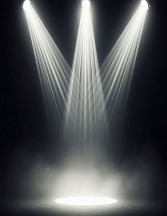 Black Maximalist Dark Background Smoky Podium Stage  Flyer (us Letter) template