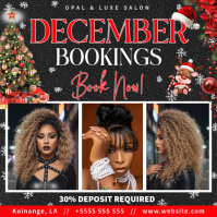 Black Maximalist December Appointment Instagram Post Wpis na Instagrama template