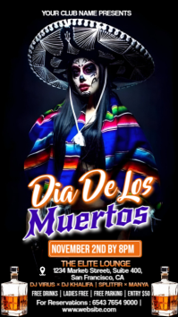 Black Maximalist Dia De Los Muertos  Instagram Story template