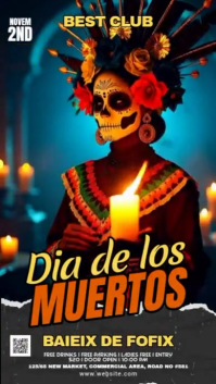Black Maximalist Dia De Los Muertos Instagram Story template