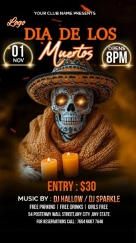 Black Maximalist Dia De Los Muertos Instagram Story Indaba yaku-Instagram template