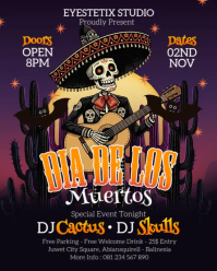 Black Maximalist Dia De Los Muertos Instagram Portrait template