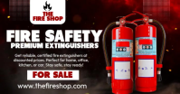 Black Maximalist Discount Fire Extinguisher Facebook Shared Image template