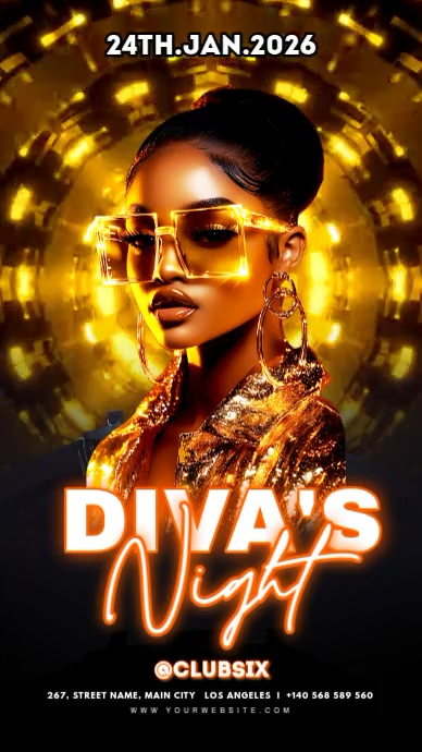Black Maximalist Divas Night Party Instagram Story Template | PosterMyWall