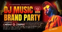 Black Maximalist Dj Music Brand Party Facebook Ad template