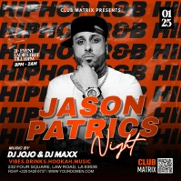 Black Maximalist Dj Night Square (1:1) template