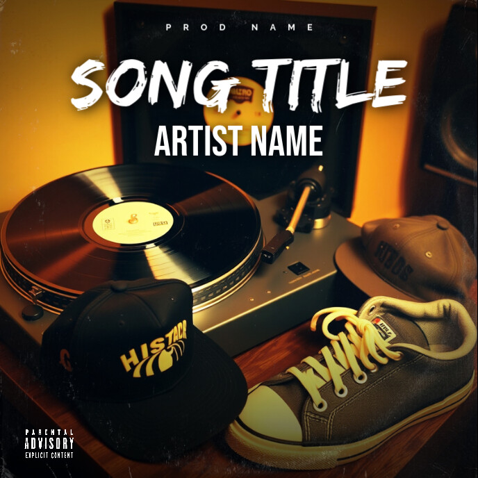 Black Maximalist Dj Swag Boy Cover Art Album Cover Capa de álbum template