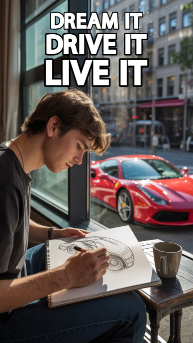 Black Maximalist Dream It, Drive It, Live It Instagram Story template