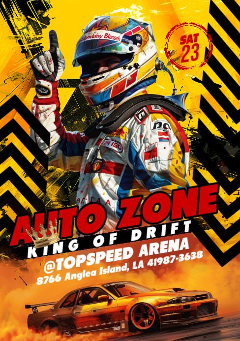 Black Maximalist Drift A5 Template | PosterMyWall