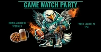 Black Maximalist Eagles Facebook Event Cover Facebook-Veranstaltungscover template