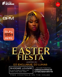 Black Maximalist Easter Fiesta Event Instagram Portrait Video template