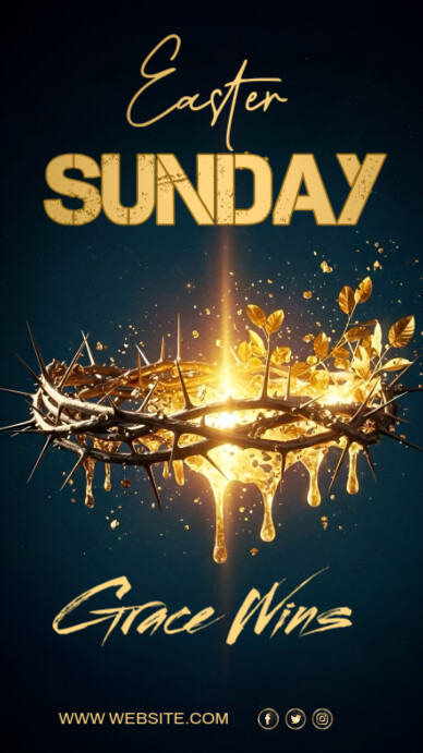 Copy of Black Maximalist Easter Sunday Instagram Story | PosterMyWall