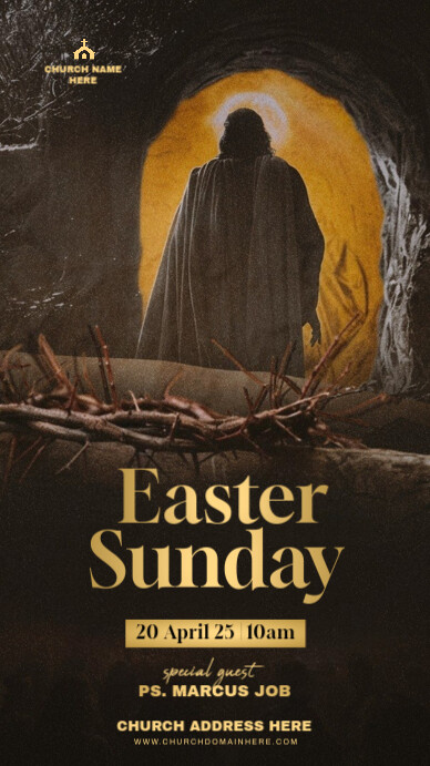 Copy of Black Maximalist Easter Sunday Instagram Story | PosterMyWall
