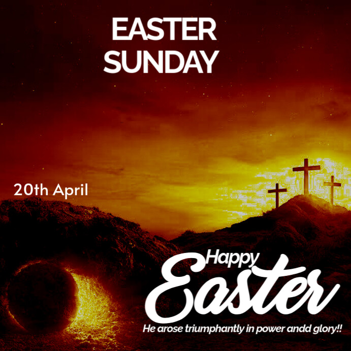Copy of Black Maximalist Easter Sunday Worship Instagram Post ...