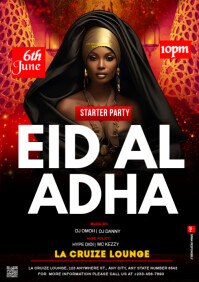 Black Eid Al Adha Party A4 Template