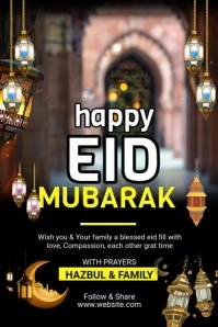 Black Maximalist Eid Greetings Template Tumblr Graphic