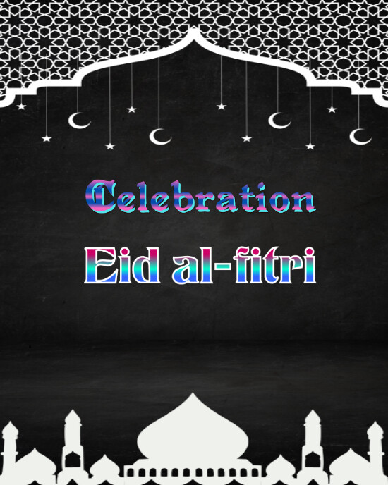Black Maximalist Eid Instagram Portrait template