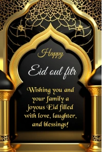 Black Maximalist Eid Oul Fitr Flyer  Pinterest Graphic template