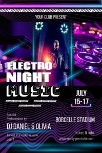 Black Maximalist  Electronicmusic  Banner 4' × 6' template