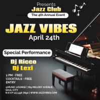 Black Jazz Club Event Instagram Post Template