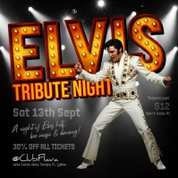 Black Maximalist Elvis Tribute Night Instagram Post template