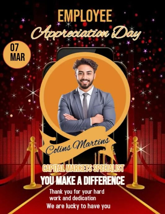 Copy of Black Maximalist Employee Appreciation Day Flyer Template Flyer ...