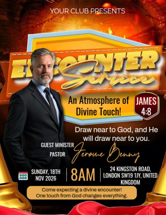 Black Maximalist Encounter Service  Flyer (us Letter) template