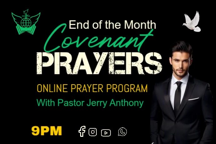Black Maximalist End Of The Month Prayer Poster template