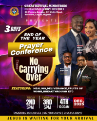 Black Maximalist End Of The Year Prayer Conference Instagram Portrait template