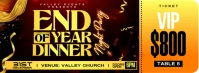 Black Maximalist End Year Dinner Party Event Ticket Template Facebook Cover Photo