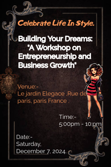 Black Maximalist Event Poster Template | PosterMyWall