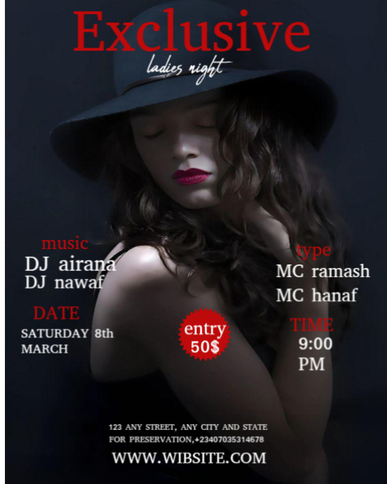 Black Maximalist Exclusive Ladies Night Party Instagram Story Template ...