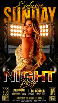 Black Maximalist Exclusive Sunday Night Party Instagram Story Video template