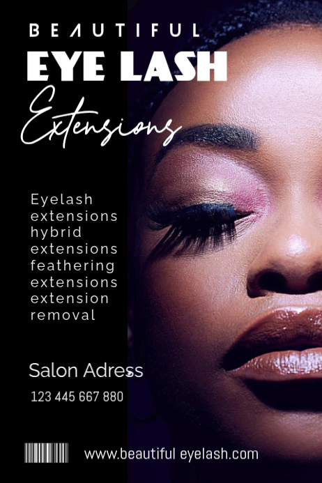 Eyelash Extensions Posters Template | PosterMyWall