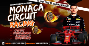Black Car Racing Event Facebook Shared Image Template