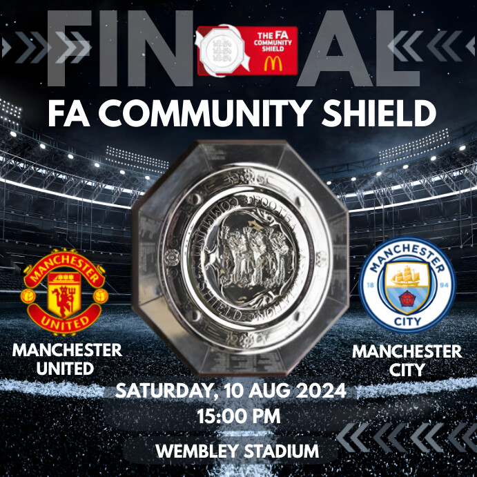 Black Maximalist Fa Community Shield Manchest Instagram Post template