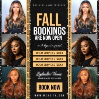 Black Fall Beauty Bookings Post Instagram Template