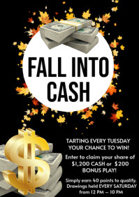 Black Maximalist Fall Into Cash A4 template