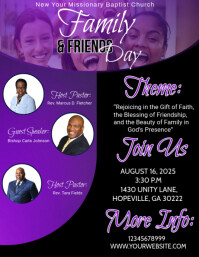 Black Maximalist Family And Friends Day  Flyer (us Letter) template
