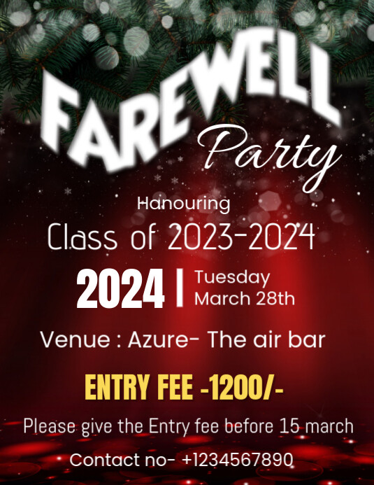 Black Maximalist Farewell Party Flyer (us Letter) Template | PosterMyWall