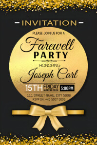 Black Maximalist Farewell Party Poster Iphosta template